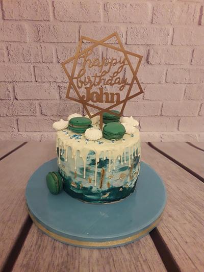Blue Cake - Cake by Noha Sami