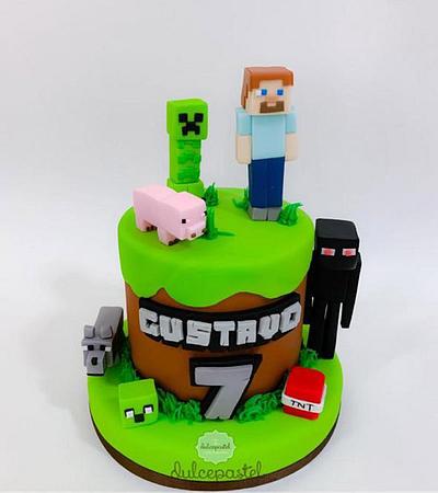 Torta de Minecraft en Envigado por Dulcepastel.com - Cake by Dulcepastel.com