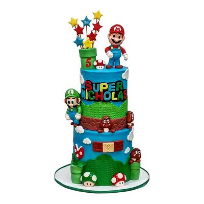 Super Mario cake - Cake by The Custom Piece of Cake