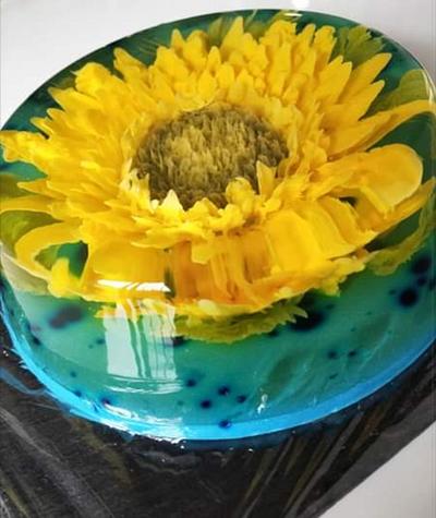 sunflower gelatin flowers - Cake by Graziella Albore