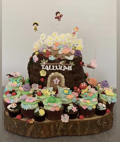 1st Birthday Flutterbug Forest Cake - Cake by Sugar by Rachel
