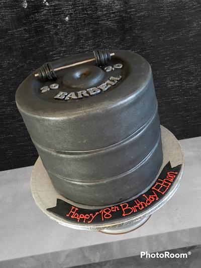 Dumbell cake - Cake by Crazy cake lady 