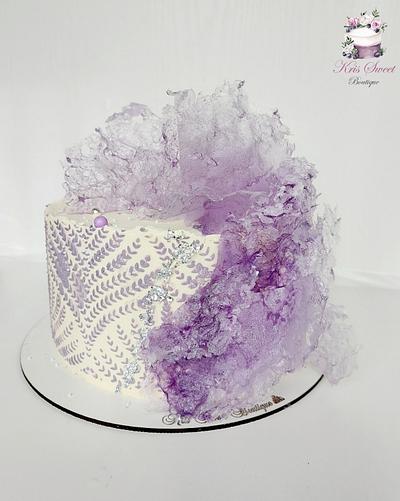 Purple lace cake - Cake by Kristina Mineva