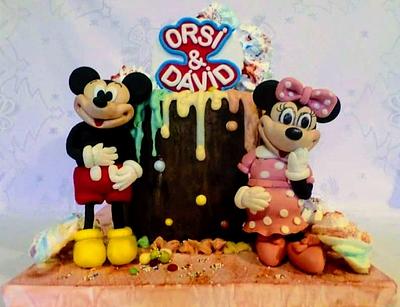 Mickey and Minnie - Cake by Édesvarázs