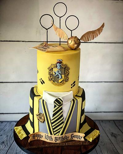 Harry Potter Hufflepuff cake  - Cake by Maria-Louise Cakes