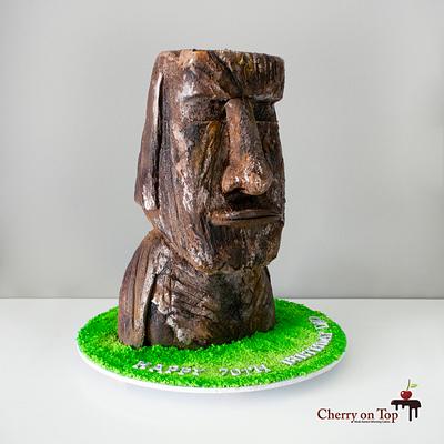 3D Moai Head Cake  - Cake by Cherry on Top Cakes
