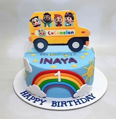 Coocmelon bus cake - Cake by Sweet Mantra Homemade Customized Cakes Pune