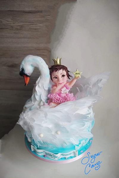 Swan and little princess - Cake by Tanya Shengarova