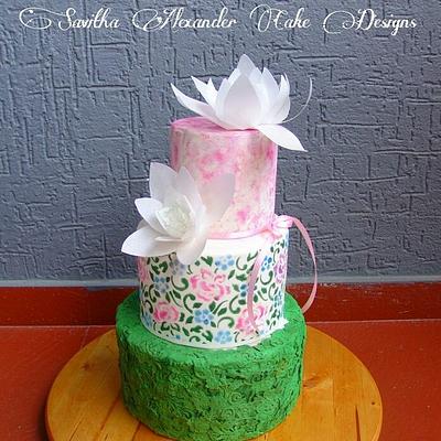 Hawaiin themed wedding cake - Cake by Savitha Alexander