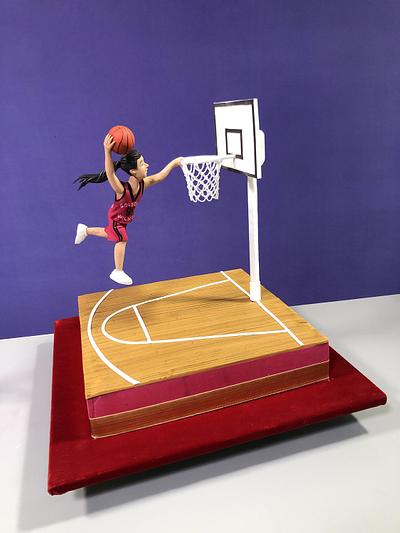 Basketball Slam Dunk Cake - Cake by Serdar Yener | Yeners Way - Cake Art Tutorials