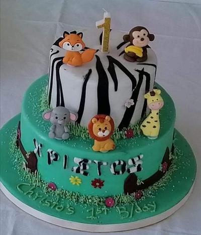 Baby Jungle - Cake by Miavour's Bees Custom Cakes