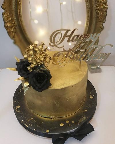 Gold black cake - Cake by AzraTorte
