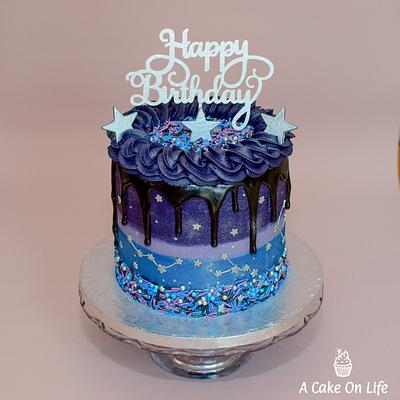  Space Themed Drip Cake - Cake by Acakeonlife