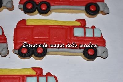 fire truck cookies - Cake by Daria Albanese