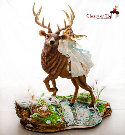  Elk and princess Cottongrass - Cake by Cherry on Top Cakes