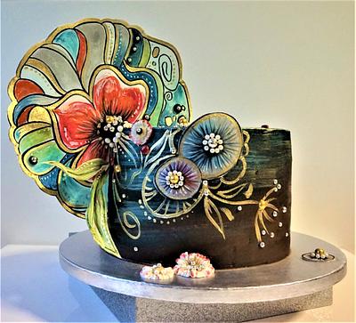 abstract flowers - Cake by Torty Zeiko