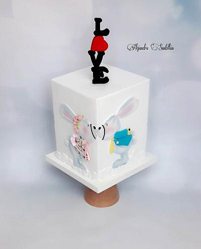 Amor de conejitos!! - Cake by Alejandra Santillán