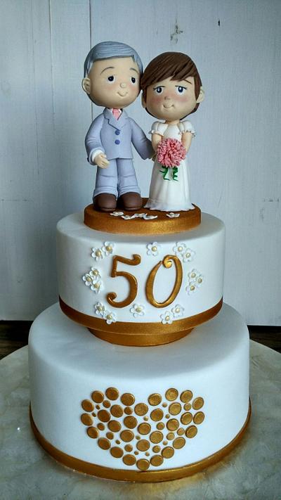 50th anniversary cake - Cake by Isbilya Cakes
