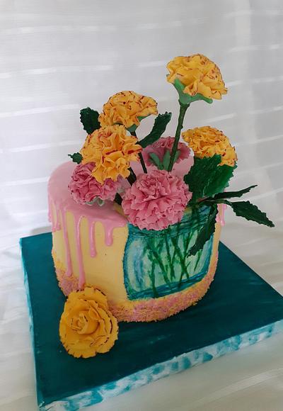 Carnations - Cake by Édesvarázs