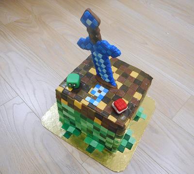 Minecraft inspiration  - Cake by Janka