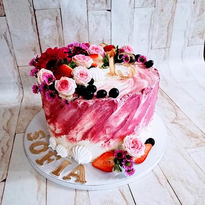 Flowers cake - Cake by alenascakes