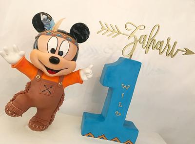 Baby Mickey Mouse Wild one - Cake by The Cake Mamba