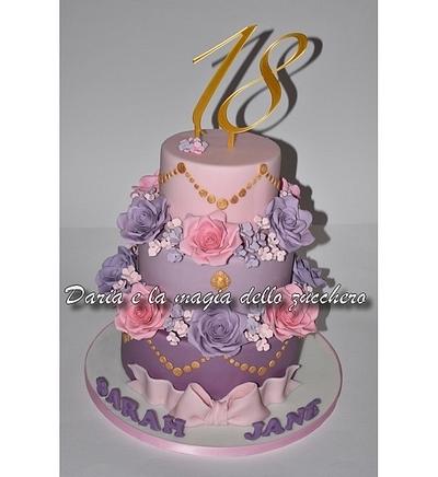 Floral 18th birthday cake - Cake by Daria Albanese