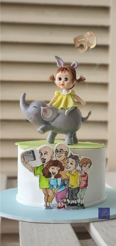 Little Girl and Friends  - Cake by Ms. V