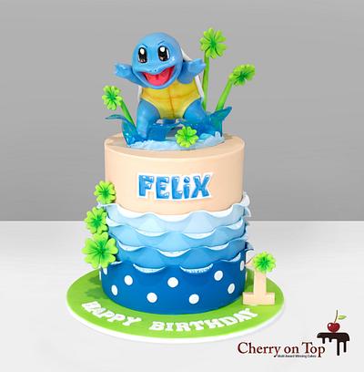 Pokémon Squirtle Cake  - Cake by Cherry on Top Cakes
