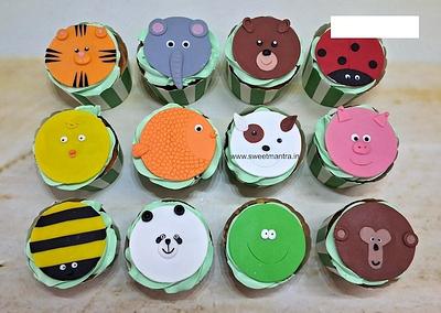 Animals theme cupcakes - Cake by Sweet Mantra Homemade Customized Cakes Pune