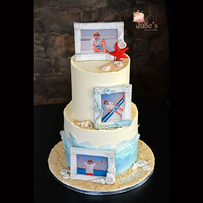 Summer sea cake... with pictures :)  - Cake by Julie's Sweet Cakes