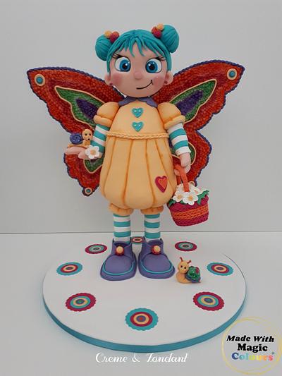 Butterfly girl Cake - Cake by Creme & Fondant