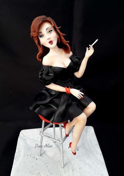 Lady in black - Cake by  Diana Aluaş