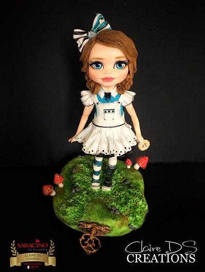 Baby Alice in wonderland topper - Cake by Claire DS CREATIONS