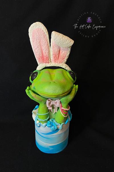 Spring Frog- Fancy Frog Cake Collaboration - Cake by Cristina Arévalo- The Art Cake Experience