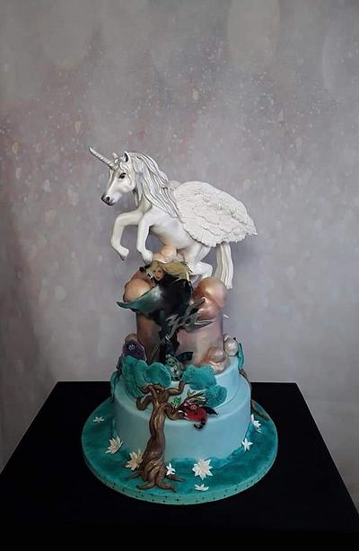 Pegasus cake, gardian of the Lost cities - Cake by Céline Dachicourt, Saveur d'un Reve