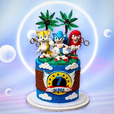 Sonic the hedgehog cake - Cake by The Custom Piece of Cake