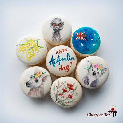 Australia day macarons - Cake by Cherry on Top Cakes