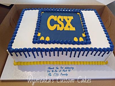 CSX Railroad Drip Cake - Cake by Wymeaka's Custom Cakes