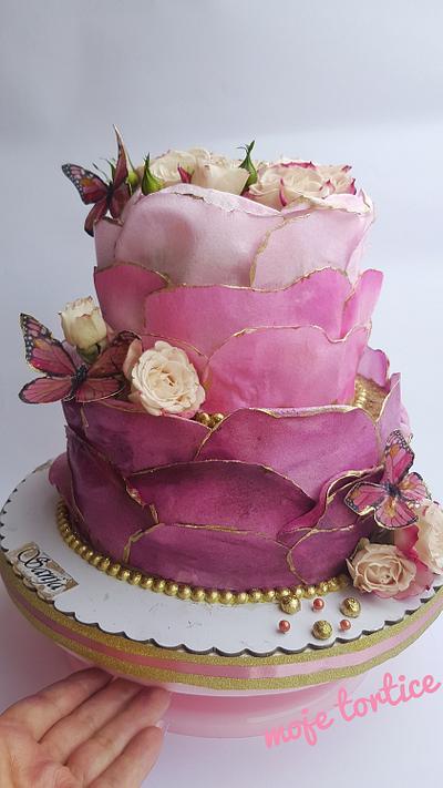 Pink ombre cake - Cake by My little cakes