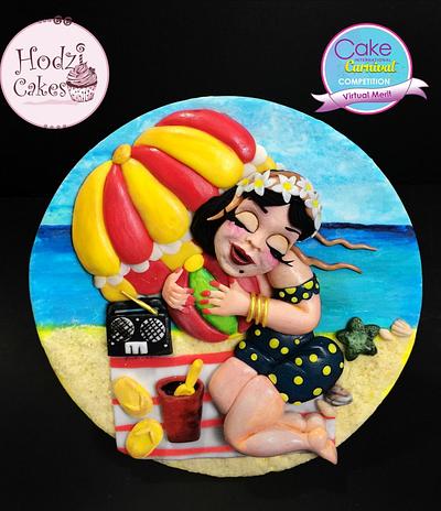 Beach Lady 🏖🌊 - Cake by Hend Taha-HODZI CAKES