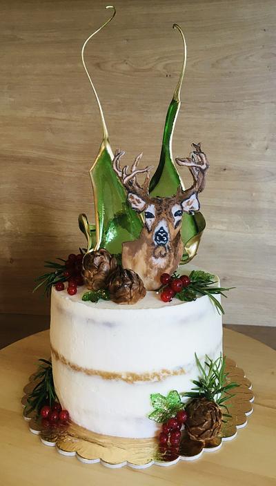 Hand painted deer - Cake by VVDesserts