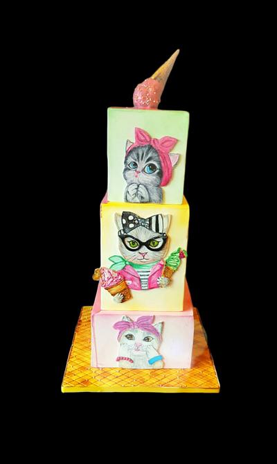Cute Cats - Cake by Gena