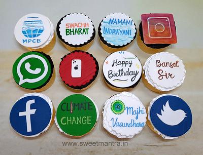Logo cupcakes - Cake by Sweet Mantra Homemade Customized Cakes Pune