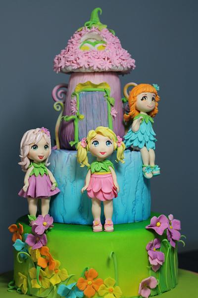 Flower fairies cake. - Cake by Tanya Semenets (Hatano)