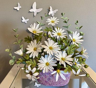 Daisy sugar flowers bouquet  - Cake by Mariano Sanchez