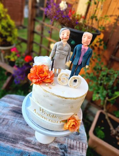 60th Wedding Anniversary  - Cake by Jana1010