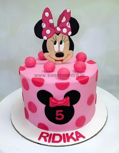 Minnie face design cake - Cake by Sweet Mantra Customized cake studio Pune