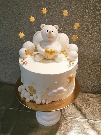 birthday teddy bear - Cake by cakes from Monik
