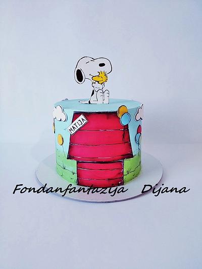 Snoopy - Cake by Fondantfantasy